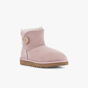 Ugg Mini Bailey Button II Klassiska Stövlar Dam Rosa (916348KNL)